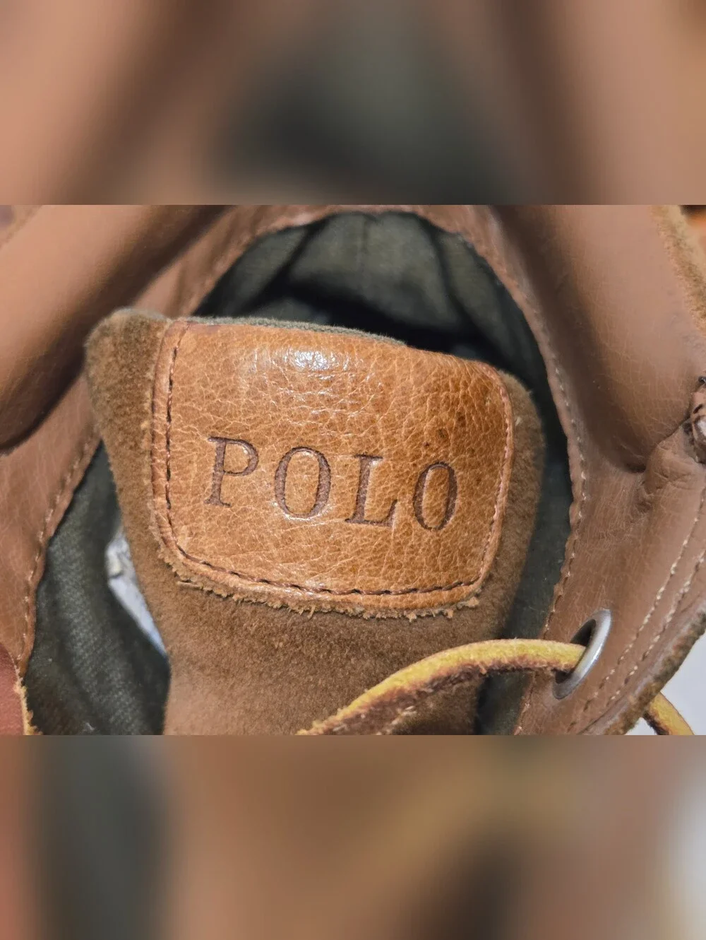 Polo Ralph Lauren Mens Boots Tedd Pull Up Grain Brown Tan Shoes Size 10D